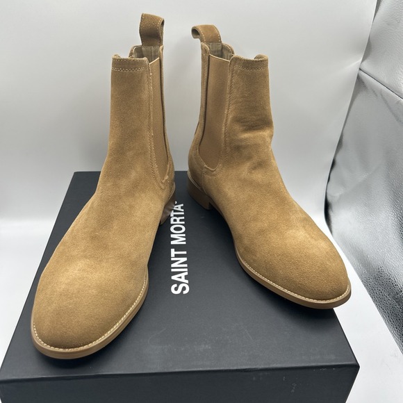 NEW Saint Morta Nomad Chelsea Boot,Tan Suede Leather,Leather Sole,Men's SZ:10M - Picture 8 of 15
